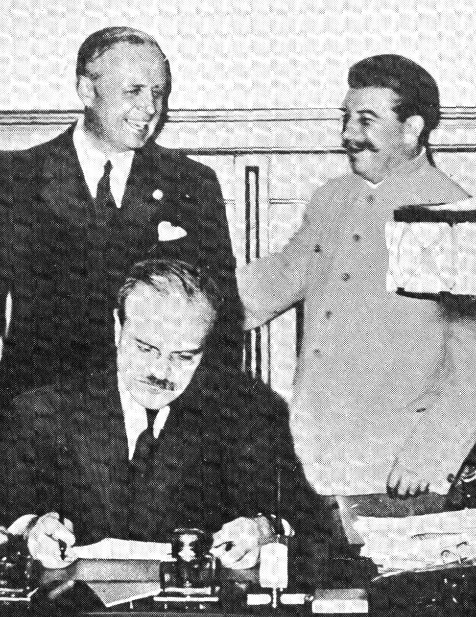 Ribbentrop et Staline le 23 août 1939